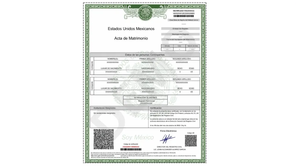 Acta de Matrimonio